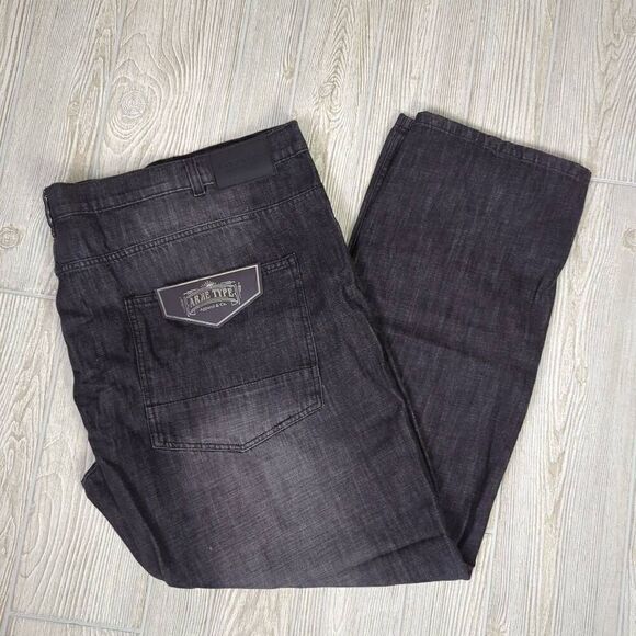 Brand New Arketype Men’s 54/33 Dark Blue Wash Casual 4 Pocket Jeans Straight Leg - Picture 4 of 7